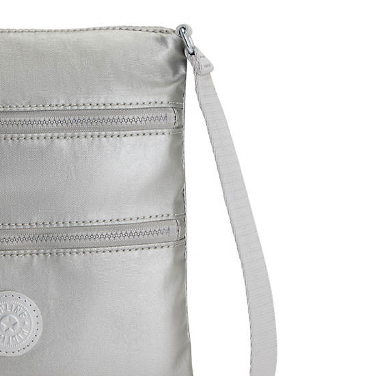 Sac Mini Kipling Keiko Metallic Crossbody Argent | FR 1882FD